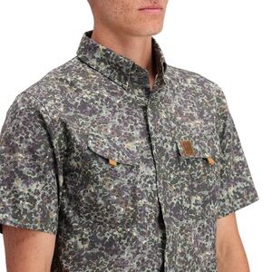 TOPO designs RETRO RIVER SHIRT olive meteor SHORT SLEEVE button down men’s